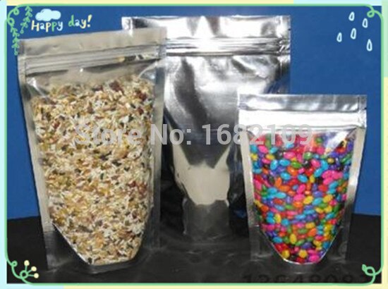 12cm*18cm+3.5CM,100pcs zip lock Seal aluminum foil bag,wholesae