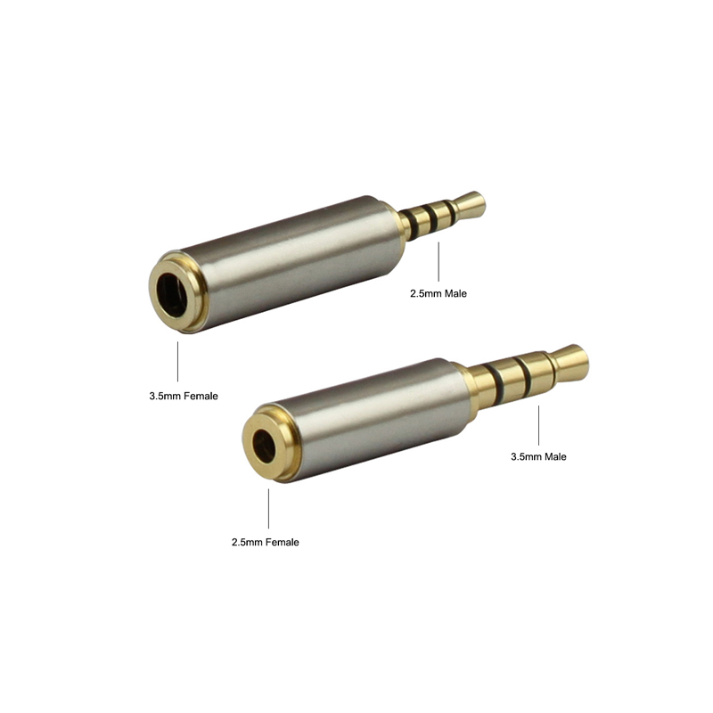 Adaptateur Audio Jack 3.5mm à 2.5mm, connecteur mâle 2.5mm à 3.5mm femelle pour câble de haut-parleur Aux, casque stéréo, micro
