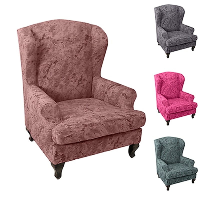 Stretch armleuning bankhoes vleugelrug stoelhoes elastische spandex fauteuilhoes beschermer voor thuis woonkamer kantoor