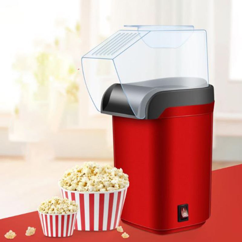 Nem transport elektrisk luft popcorn maker retro maskine biograf hjemme gastronomisk fedtfri og sund nem betjening