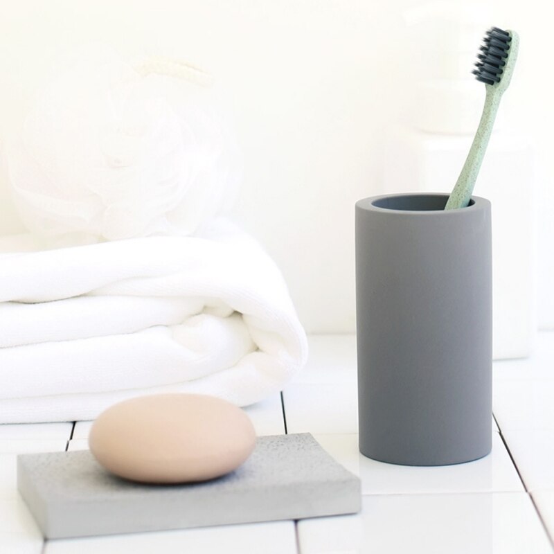 Bathroom Diatomite Toothbrush Cup Quick Water Absorbent Toothbrush Cup Toothbrush Holder Light Grey/Dark Gray/