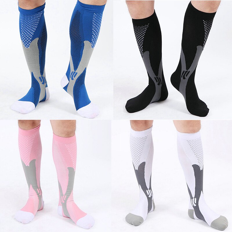 Sports Elastic Socks Outdoor Compression Running Socks Ski Long Socks For Men Women For Skiing Hiking Cycling Climbing