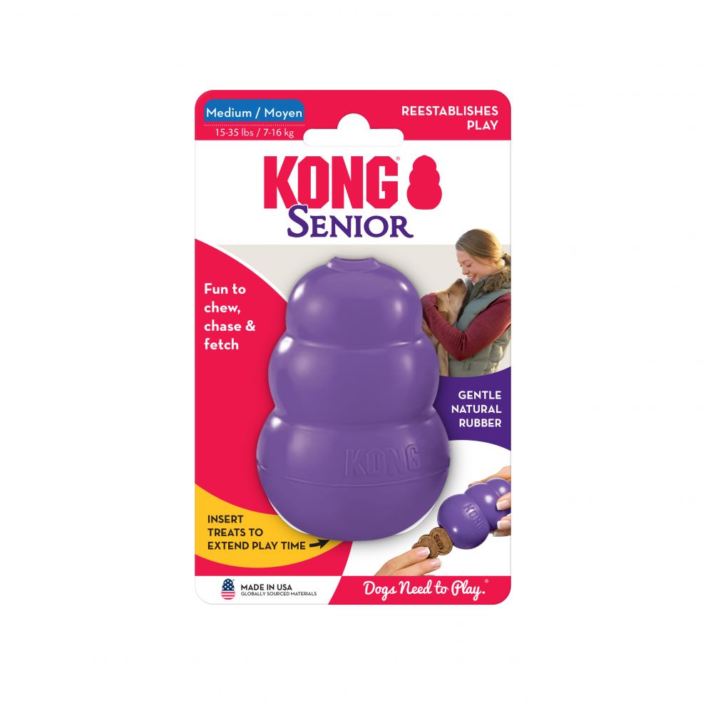 M-Size KONG Classic Dog Chew Toy Collection Up to 15-35lbs(7-16kg)