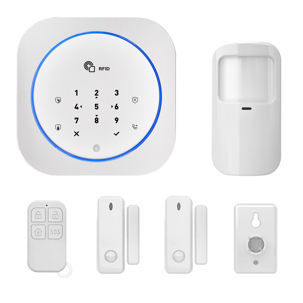 Digoo DG-MAS1 433MHz Wireless GSM DIY Home Alarm System Kits for IOS & Android APP - Door Sensor - PIR Detector - Remote Control