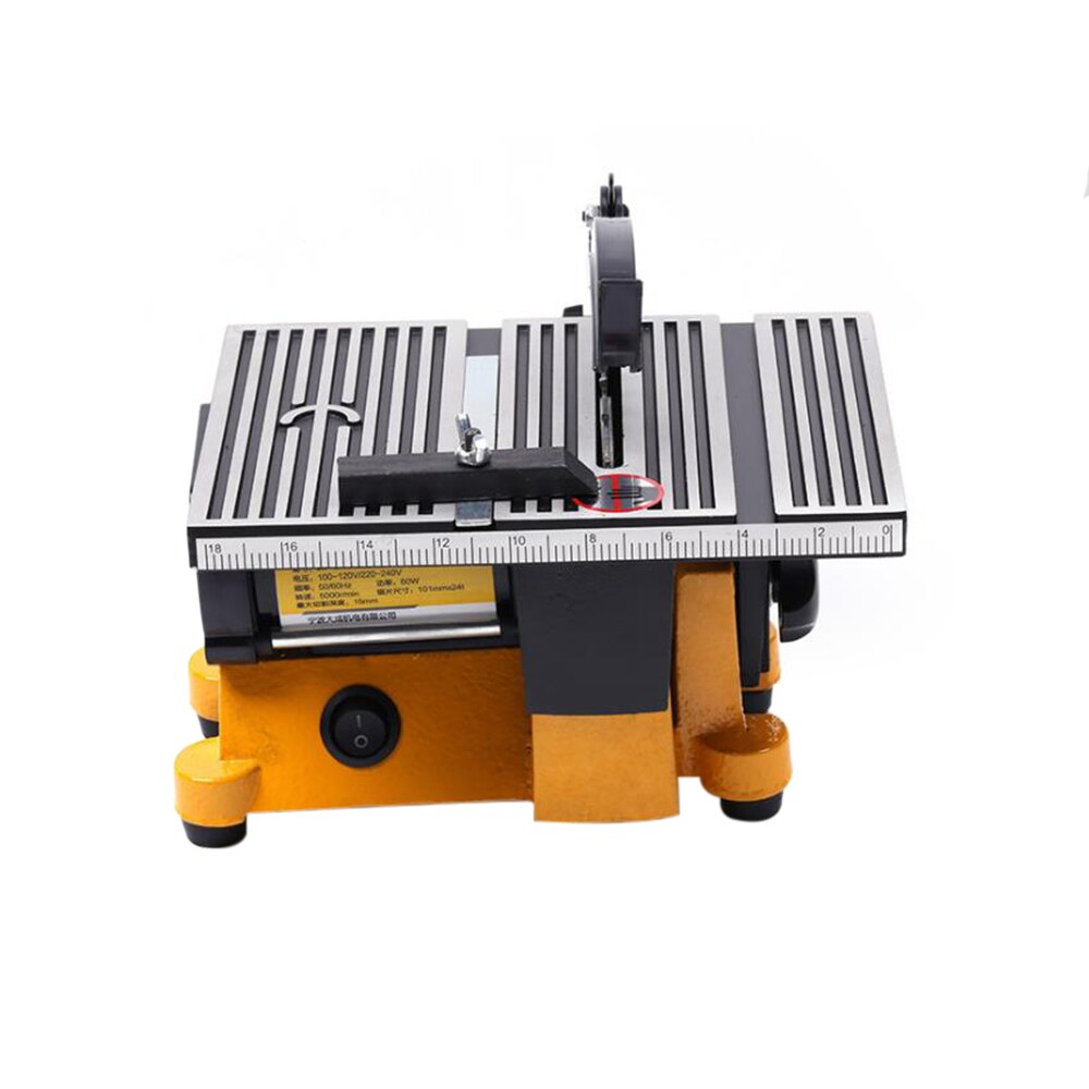 Mini serra de mesa multifuncional, 220v, para cortar madeira, cobre e alumínio, 4 polegadas