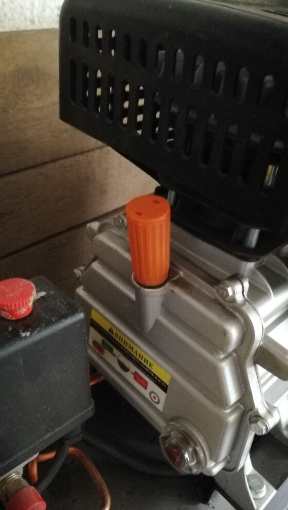 Filtre à Air pour compresseur d'air de couleur Orange, bouchon d'huile en plastique, filetage mâle de 16mm
