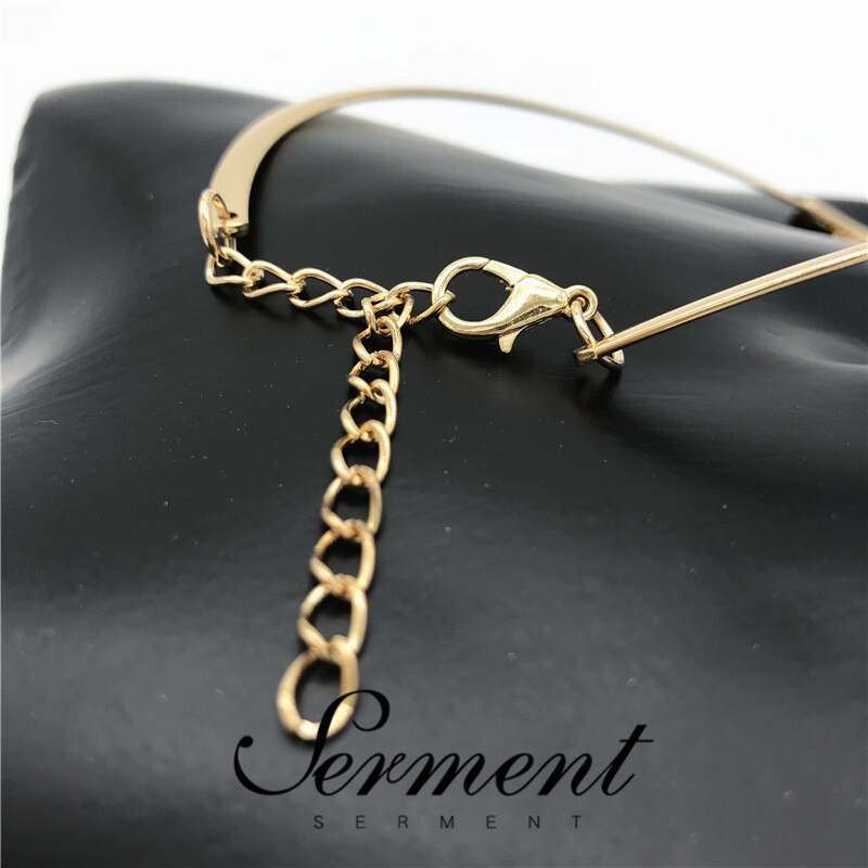 SERMENT Europäischen Einfache Geometrische Kragen Halskette Persönlichkeit Übertrieben Punk Metall Halskette Dame Schmuck Halskette