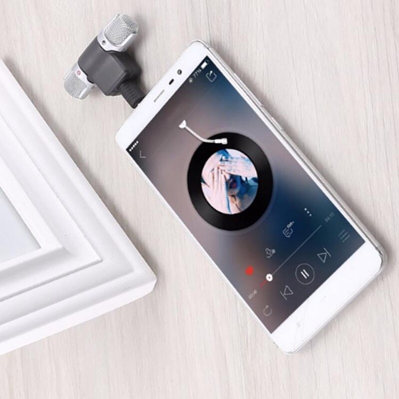 Mini 3.5mm Jack Microphone Portable Stereo Microphone for Phone Recording Microphone for Smartphone