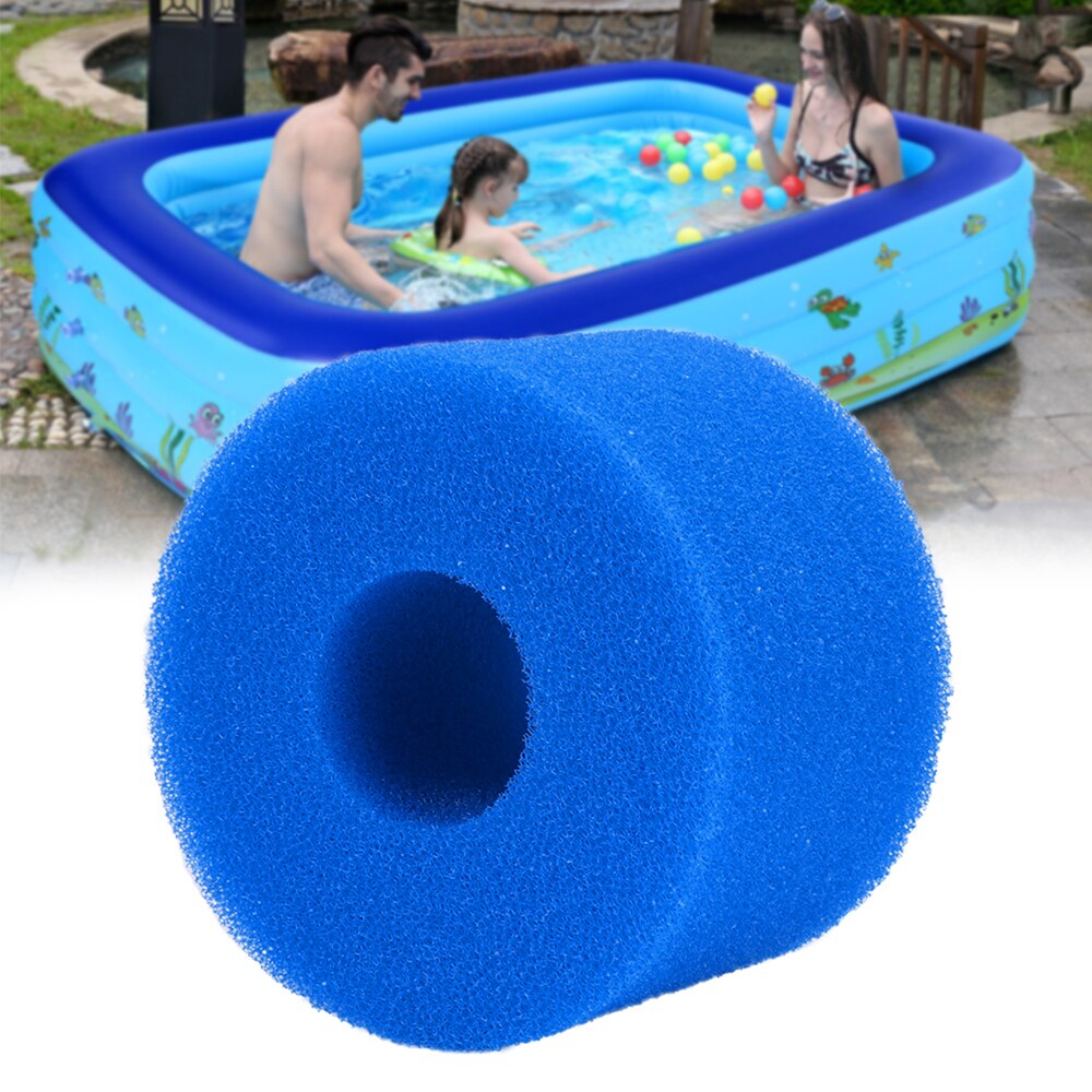 Pool skum filter svamp återanvändbar tvättbar svamp kudde pool skum patron skum handfat för intex  s1 typ spa