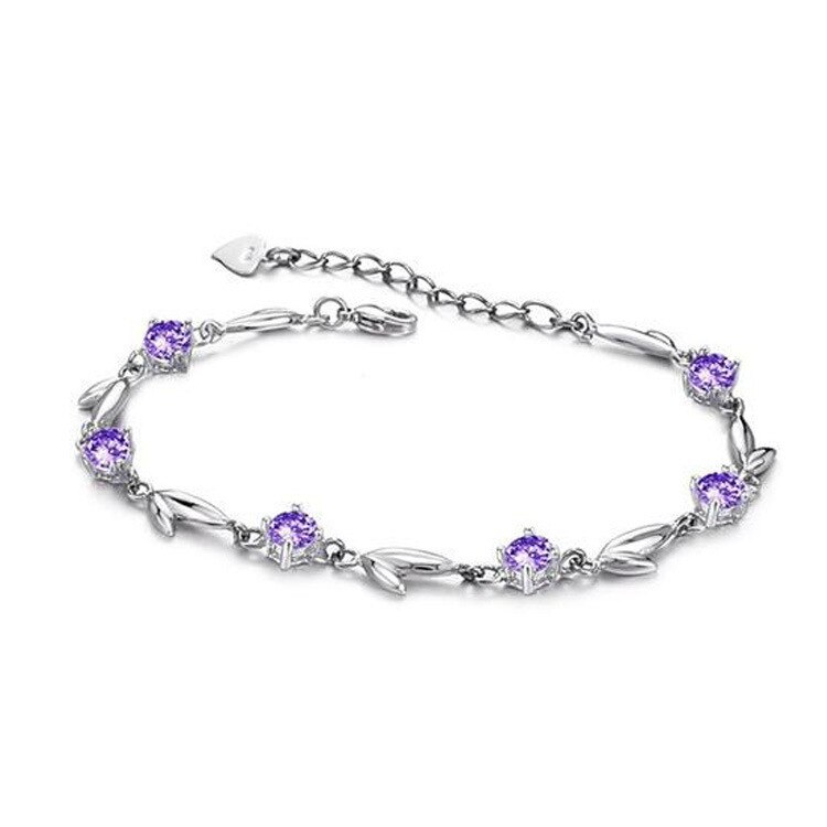 Bracelet en cristal en gros, bracelet en argent, bracelet en cristal, bracelets pour filles