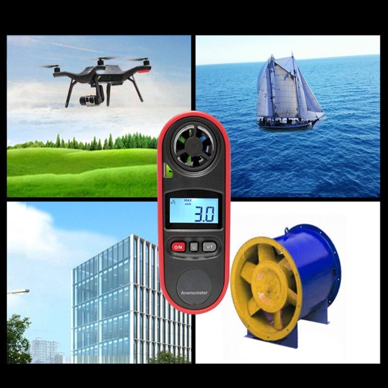Digital Display High Precision Anemometer LCD Wind Speed Measuring Instrument M7DA