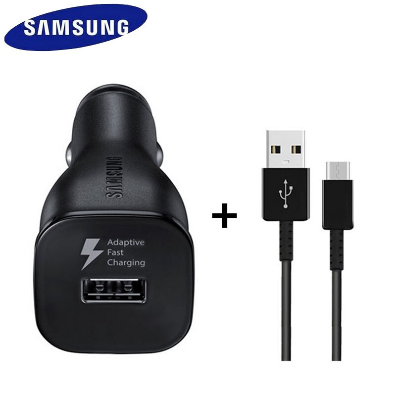 Samsung S 9 S8 Plus S9 S8 Autolader Originele Adaptieve Fast Charger 9V 1.67A Quick Charge 3.0 Type -C Kabel 2 USB Adapter Note 8: S8  1USB KITS