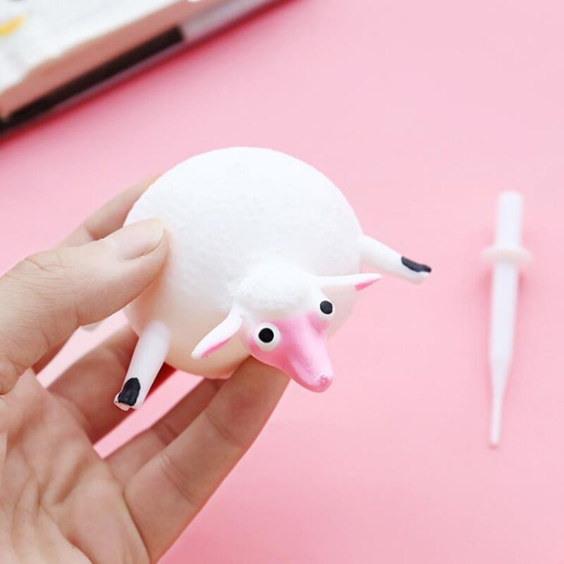 Nuovo Animale della Sfera Dell'onda Squishy TPR Lento Aumento Morbido Cinghie Simulazione Stress Relief Spremere Giocattolo Del Capretto Giocattolo Del Bambino divertente Regalo 6*5 CENTIMETRI: Sheep