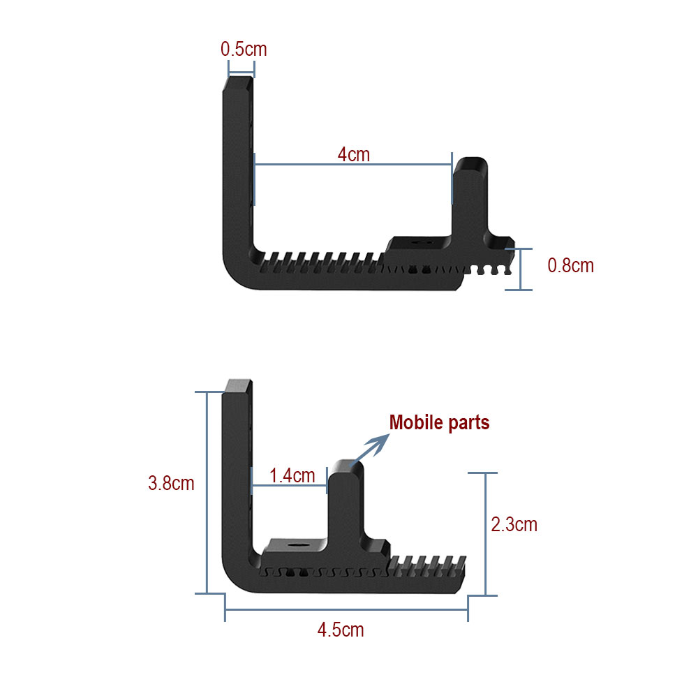 Barn Door Floor Guide Adjustable Sliding Barn Door Guide Wall Mount Door Guides: Black Bronze