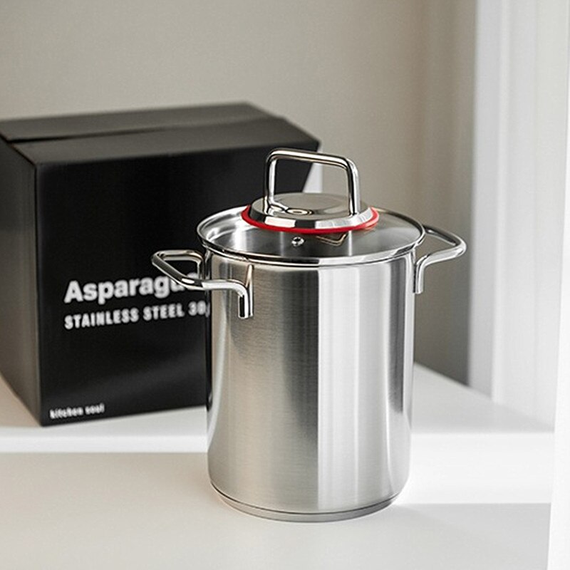 Boussac 304 Rvs Friteuse Asperges Pot Hoge Amall Soep Pot Friteuse Huishoudelijke Olie-Besparing Soeppan Koken pasta Pot