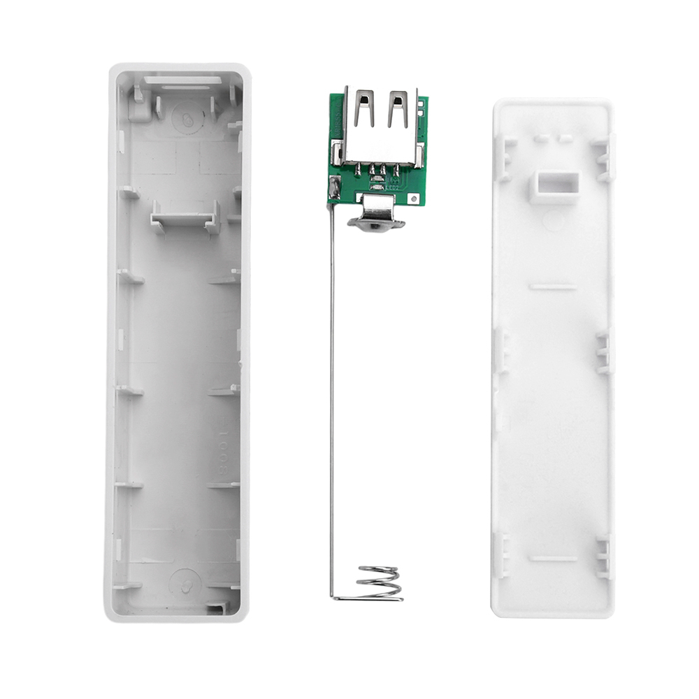 Diy 18650 powerbank behuizingen type-c micro usb powerbank case kit 18650 batterijlader diy box shell kit zwart voor arduino: Wit
