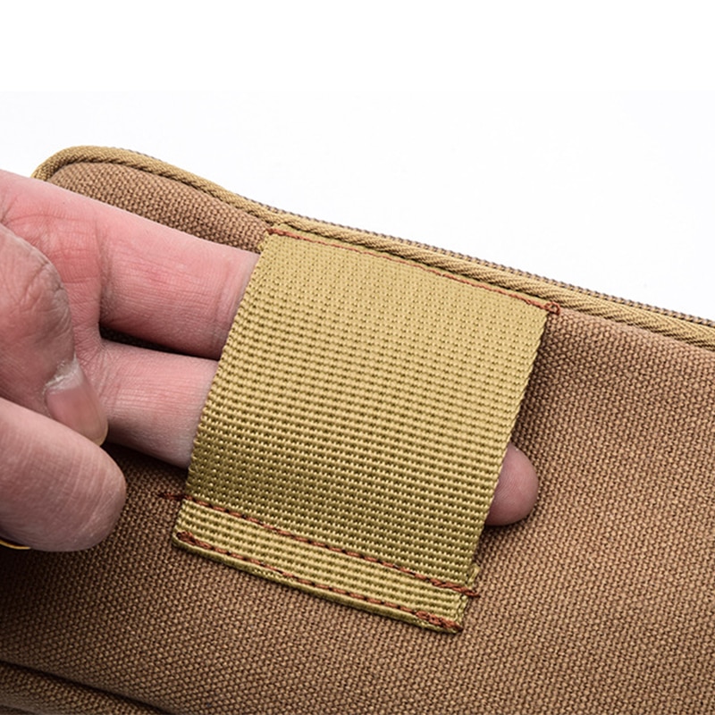 BISI GORO moda zasuwka nosić kieszeń na pasek torba na talię na zewnątrz Porta Tarjetas Heuptas Heren odporna na zużycie płótno portmonetka na telefon