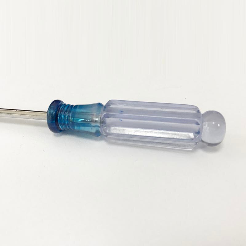 5pcs "-" one type small screwdriver transparent crystal handle 3*75MM