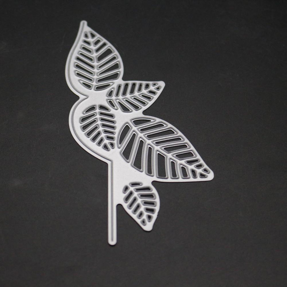 Leaf Strip Metal Cutting Dies Green Leaves Frame Die Christmas Stencil Scrapbooking Paper Cards Stamps And Dies Craft: Default Title