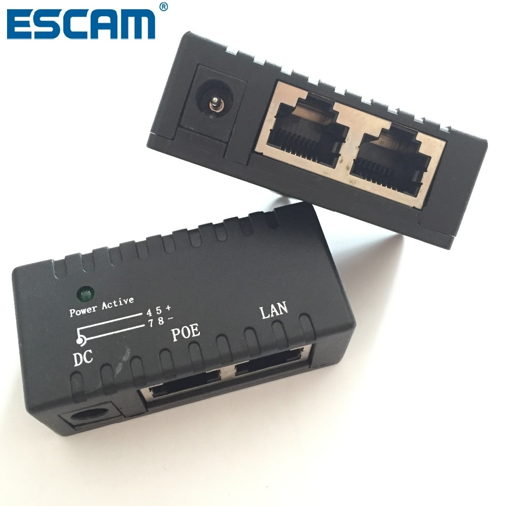 PoE Splitter, PoE Injector, 2port RJ45, 1port DC 5.5mm*2.1mm input For CCTV IP Camera