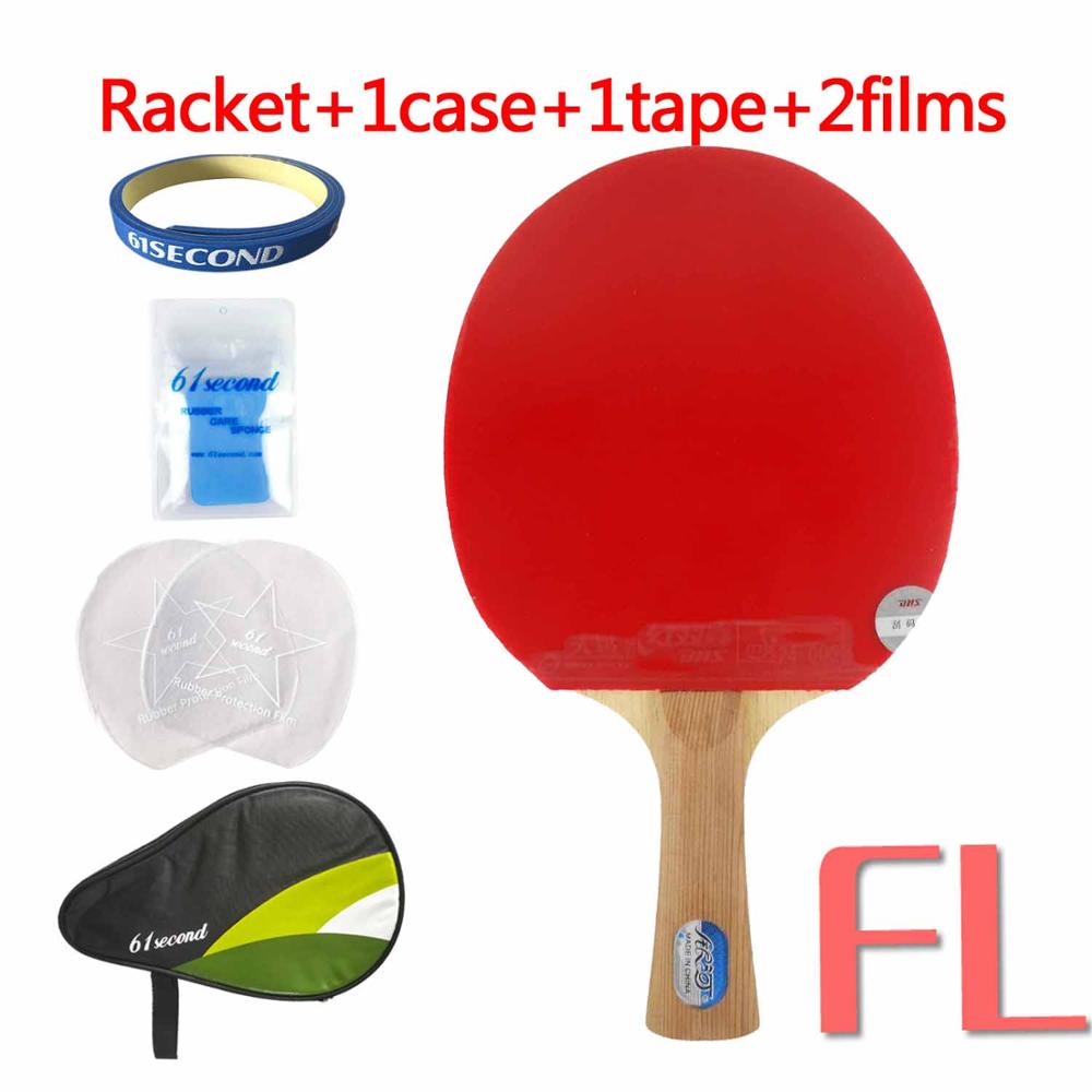 Pro Table Tennis PingPong Combo Racket Galaxy YINHE T-11+ with DHS Skyline TG3 KTL Rapid SOFT Long Shakehand FL: FL with HM case