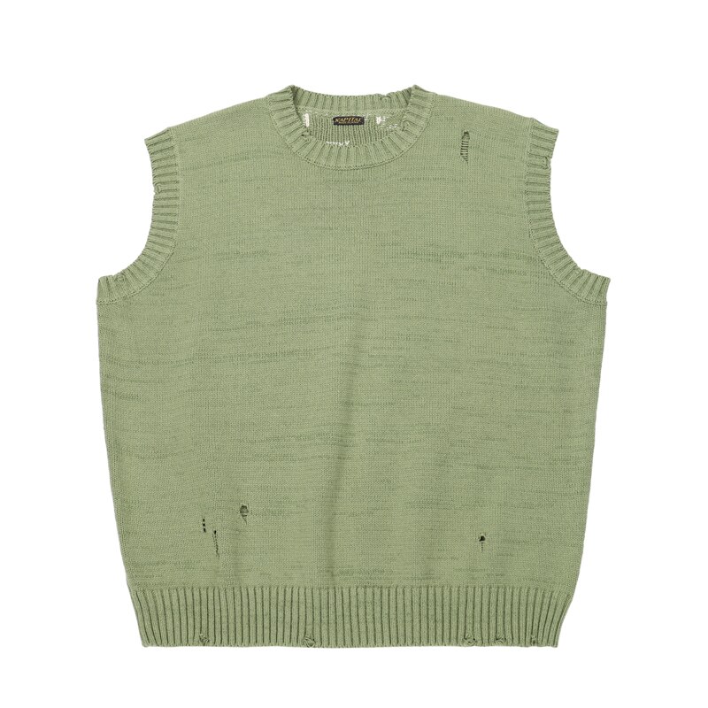 Rue japonais KAPITAL squelette trou gilet pull homme hiver Nouvelle De Rue décontracté couple gilet pull