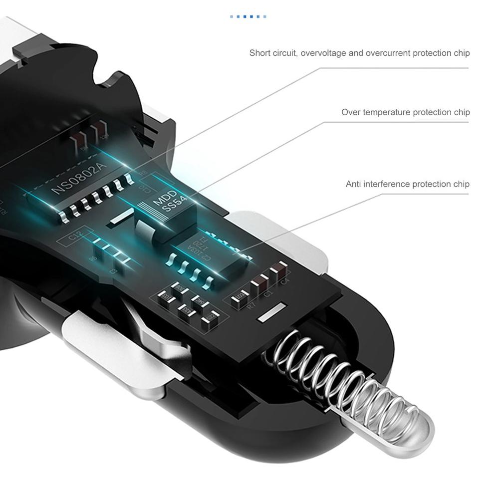 3.1A Dual USB Car Charger With LED Display Universal Mobile Phone Car Chargers Fast Charging Adapter