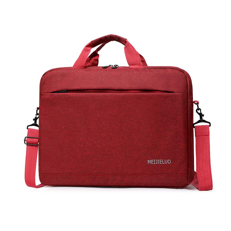 Leisure Work Briefcase Men Briefcase Breathable Waterproof And Scratch Resistant Business Office Laptop Bags Men Bolso Hombre: Red