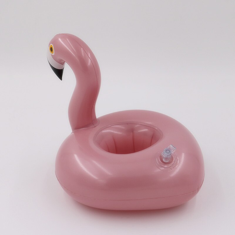 Sous-verre gonflable en forme de flamant Rose doré, support de tasse d&#39;eau flottant, porte-gobelet de boisson, jouet rempli d&#39;air, équipement de natation