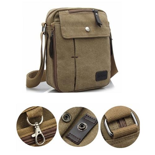Sanwood trendy skuldertaske taske lærred rygsæk multifunktionel udendørs messager taske berømte mærke crossbody tasker