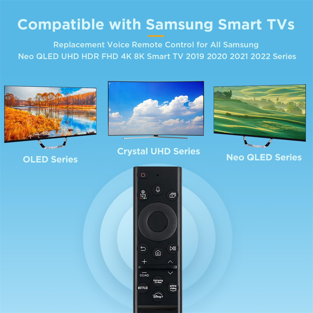 BN59-01385A zastępczy pilot głosowy do Samsung Neo QLED UHD HDR FHD 4K 8K Smart TV 2019-2022 (brak funkcji solarnej)