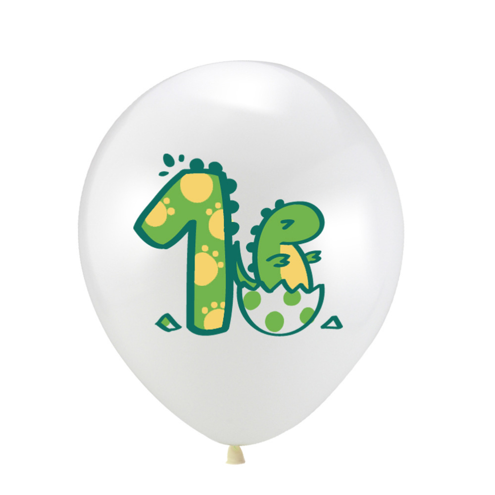 20Ps Mooie Dinosaurus Patroon Latex Ballonnen Afdrukken Ballonnen Ornamenten Set Verjaardagsfeestje Levert Layout Decoratio