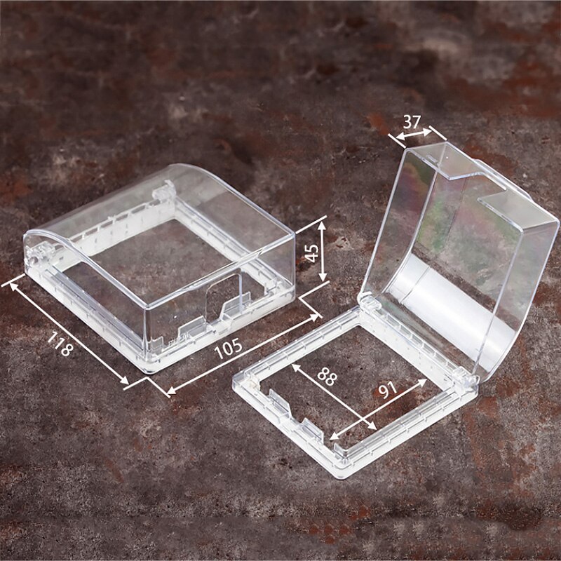 Waterproof Box DustProof Protective Cover Universal Wall Socket Switch Plate Outlet Door Bell Box 86 Type Splashproof Box