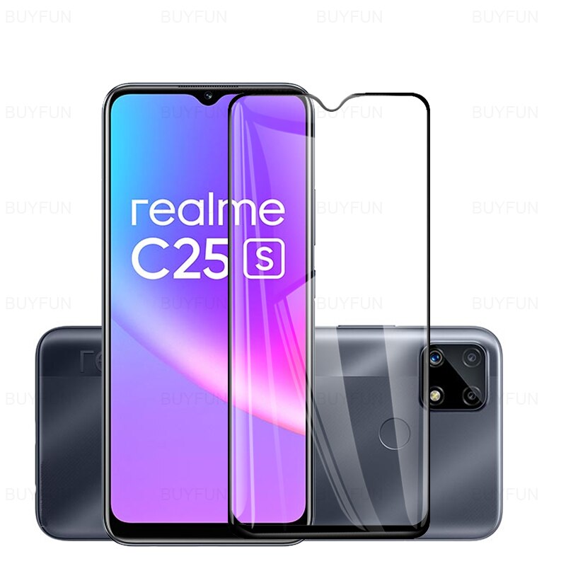 2I1N Volledige Cover Beschermende Glas Voor Oppo Realme C25s C25 C21 C20a C Screen Protector Lens Camera Glas Film Voor c25 S C 25 S 20a C35 C21y C20