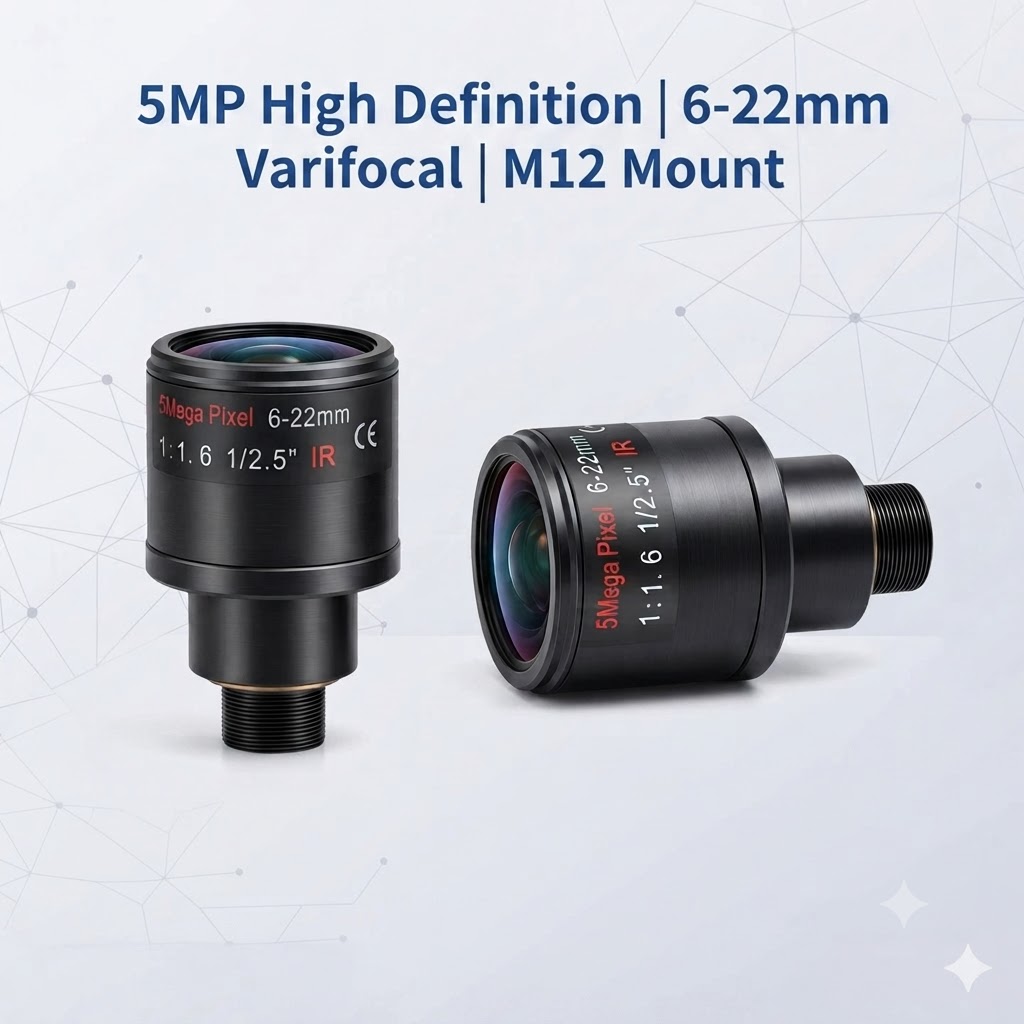 5MP Varifocal M12 Mount Lens 2.8-12mm/6-22mm/3.6-10mm/5-50mm Manual Zoom with 650nm IR Filter for OpenMV CCTV Security Camera: BROWN / Bundle1