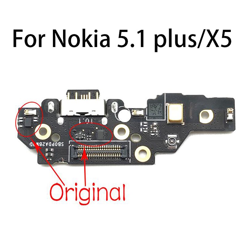 Type-C USB Charging Port For Nokia 6 7 plus 5.1 6.1 7.1 8.1 Plus X5 X6 X7 5.3 3.2 Dock Connector Flex Cable Board Ribbon: 5.1Plus X5 Original