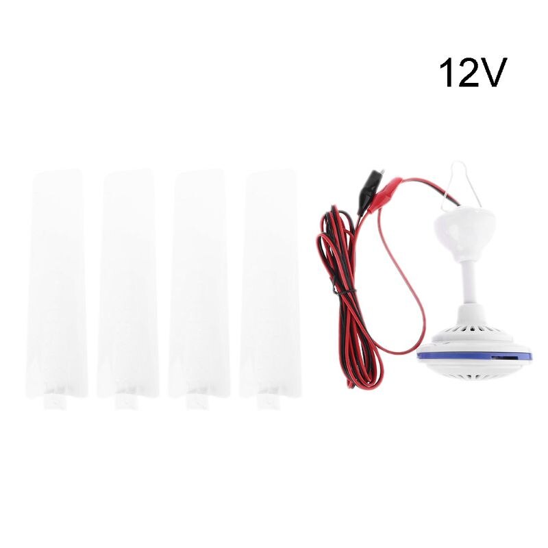 12V 24V Ceiling Fan Camping Tent Silent Hanging Cooling Fan for Outdoor Home Bed: 12