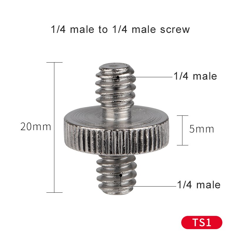 Kamera 1/4 Zu 3/8 Männlichen Zu Weiblichen Schraube Halterung Für Stativ Adapter Heißer Schuh Stick Licht Stehen Halterung Einbeinstativ Revolution schrauben: TS1