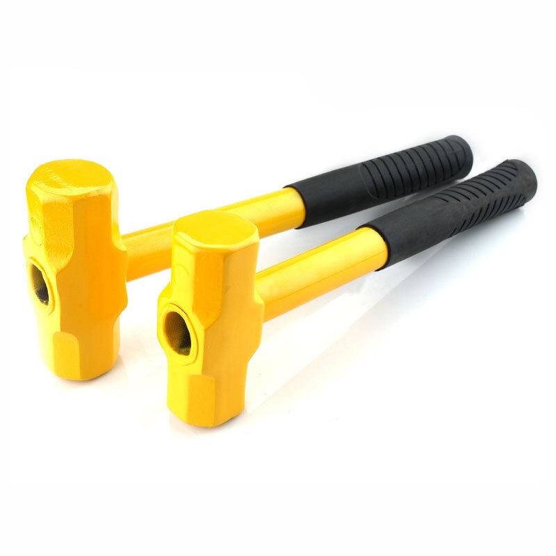 High Carbon Steel Square Hammer 2p3p4p Rubber Handle Non-slip Hand Tool Hammer For Industrial Buildings