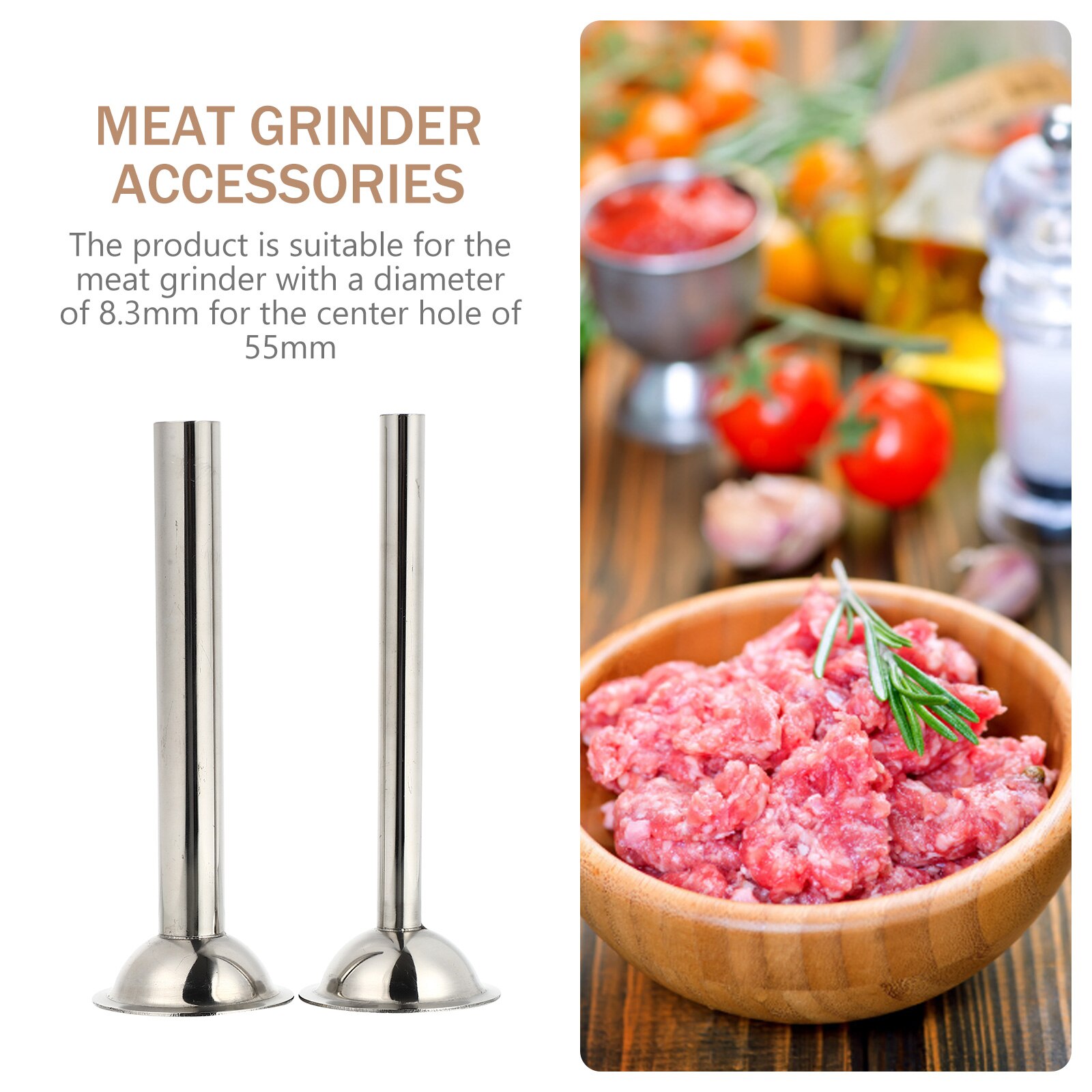 A Set Durable Sausage Making Tool Stainless Steel Meat Grinder Sausage Accessories