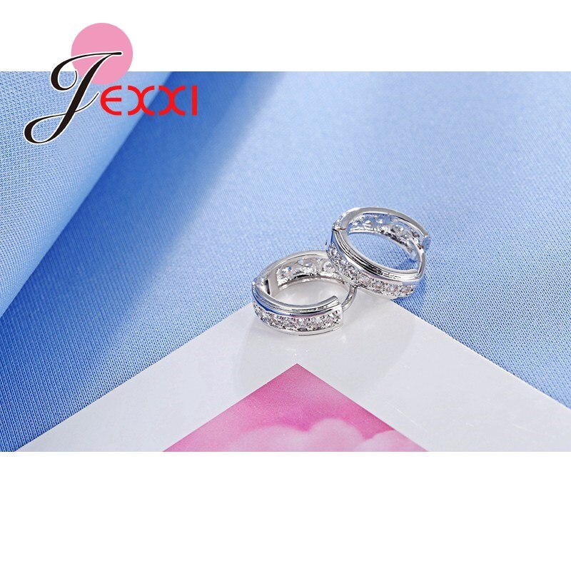 925 Sterling Zilver Stud Oorbellen Voor Vrouwen Meisjes Party Engagement Klassieke Stijl Fijne Accessoire Sieraden Cz Zirconia