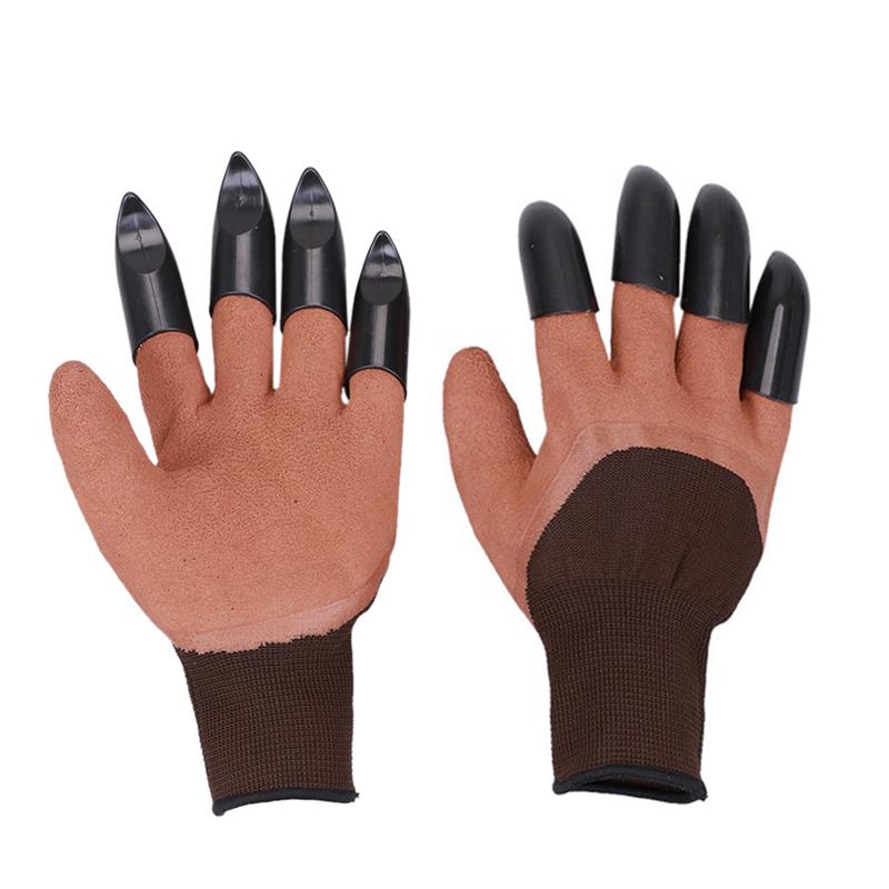 Guantes de jardín con garras, manoplas de goma de plástico ABS para jardinería, excavación, plantación, producto duradero para el hogar, 1 par: 05 8 Claws