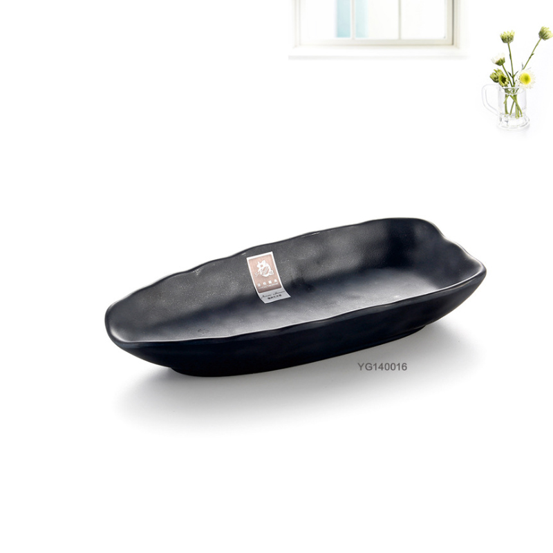 Black Matte Plate The Restaurant Dish Seasoning Sauce Dish Porcelain Pot Saucer Plastic Tableware Japanese Korean Dish