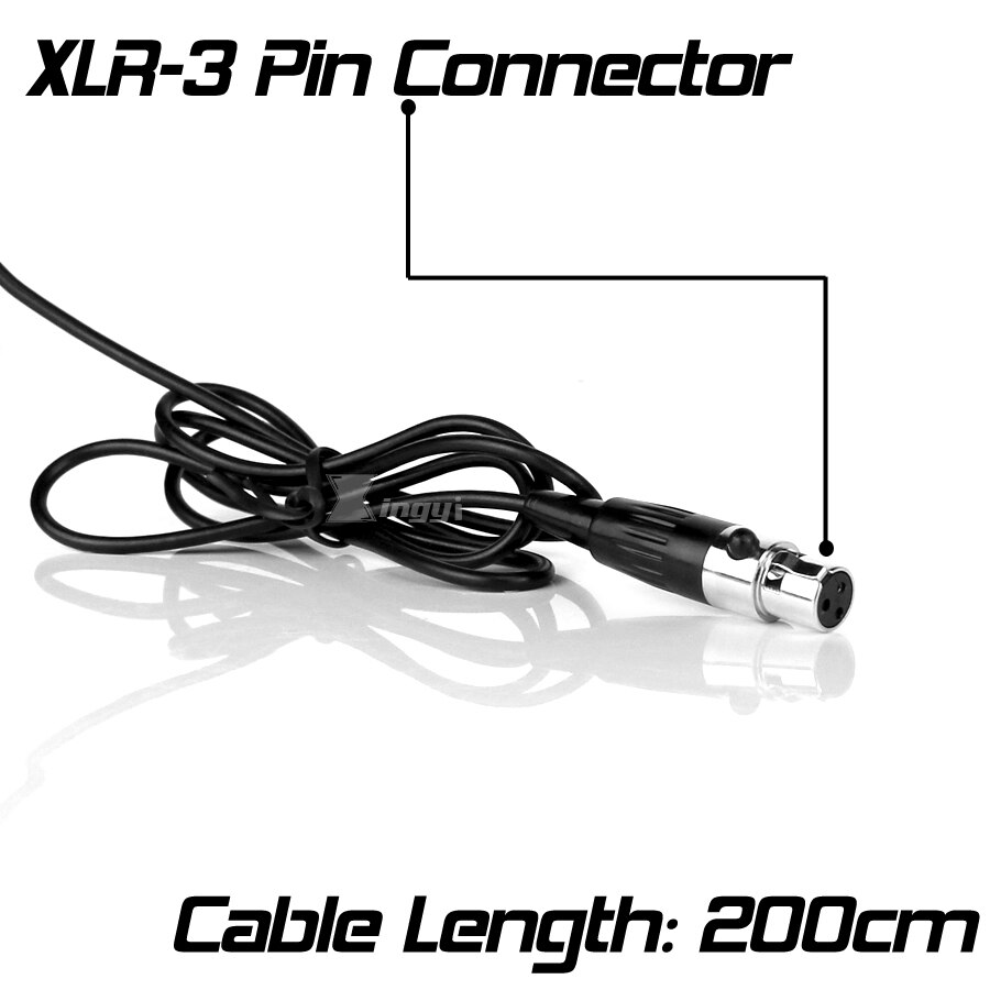 Mini XLR-micrófono dinámico TA3F de 3 pines, accesorio para SAMSON AR300, CB288, CR288, WH20TQG, transmisor inalámbrico Beltpack