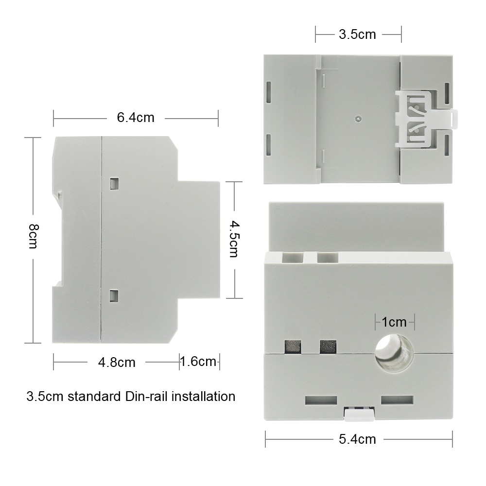 Din-Rail Ac Monitor Wattmeter Led Actieve Power Factor Elektrische Energie Meter Voltmeter Amperemeter Ac 80-300V 250-450V 0-100.0A