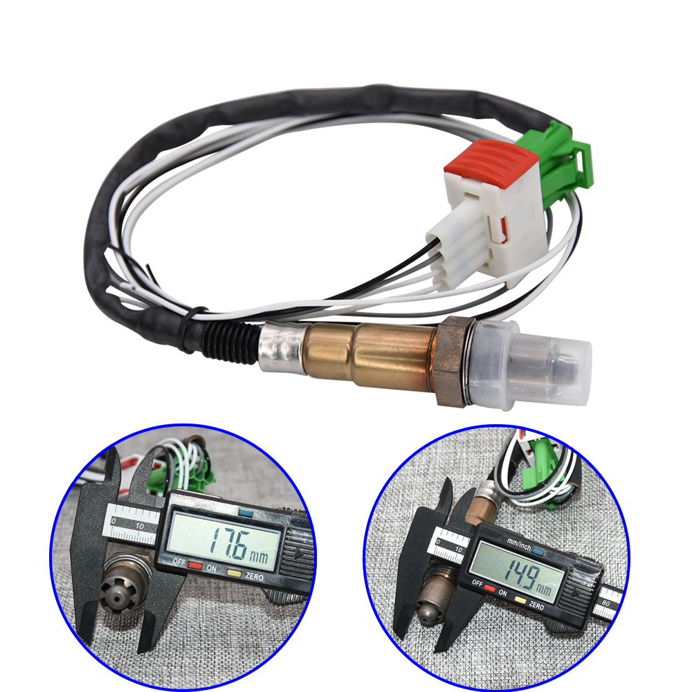 Medidor de relación aire-combustible de 52 mm Pantalla digital AFR Sensor de oxígeno O2 de banda estrecha 0258006028 Medidor de coche ahumado para coche de gasolina 12V