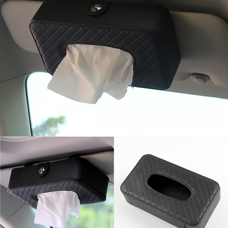Luksus pu læder hængende tissue box pumpe bakke loft ovenlys type tissue box til bil serviet opbevaring holder