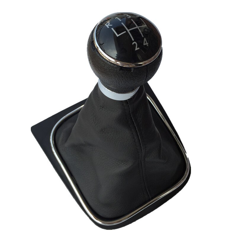 For Volkswagen VW Golf 5 V MK5 MK6 Jetta R32 2004 Car-Stying 5/6 Speed Stick Gear Shift Knob With Leather Boot Collar Case