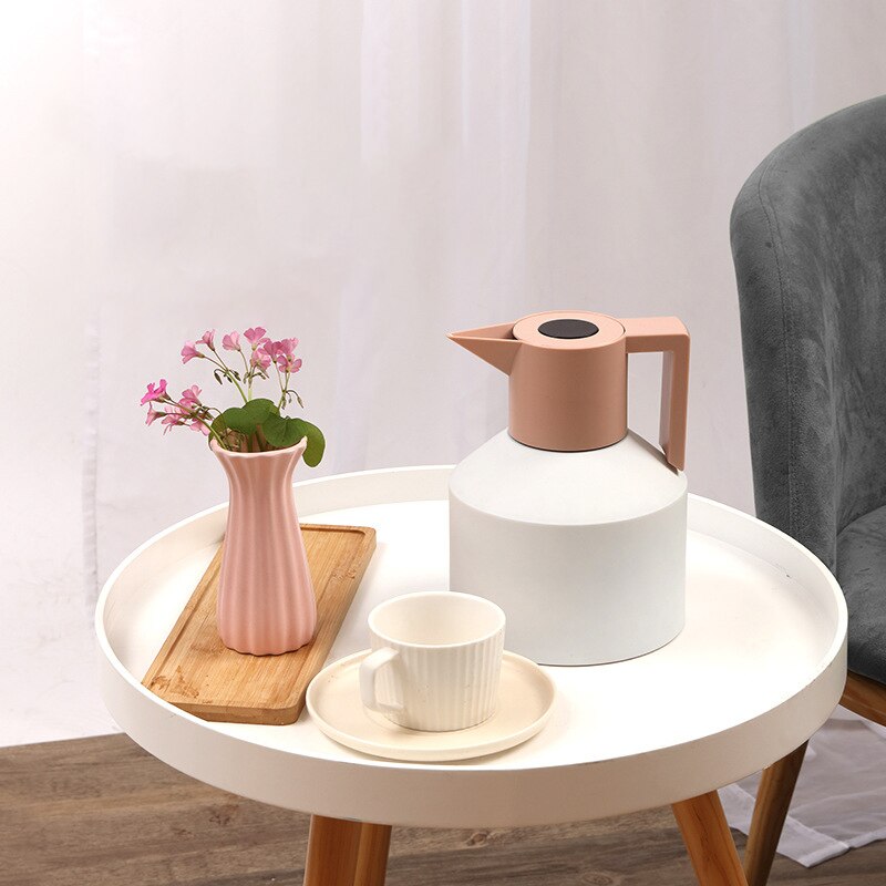 Geometrische Wasser Krug Wasser Krug Große Kapazität Krüge Doppel Schicht Vakuum Kaffee Thermos Wasserkocher Isolierte Flasche Tee Topf