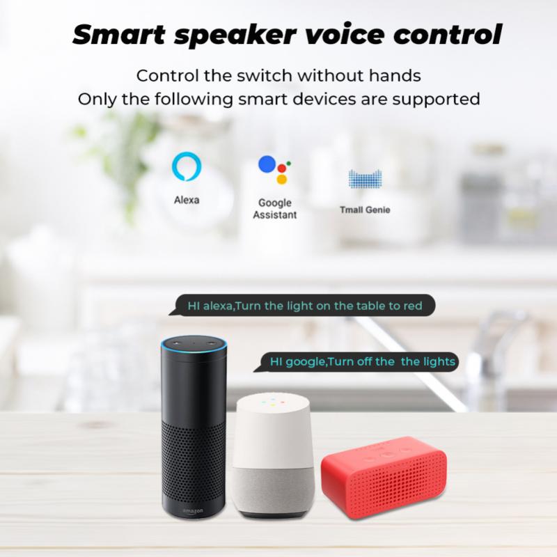 Tuya mini wifi smart switch 16a 2 gang diy switch support tovejs switch fungerer med smart life stemmestyring alexa google home